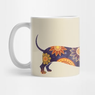 Dachshund Boho Sunflower Pattern Mug